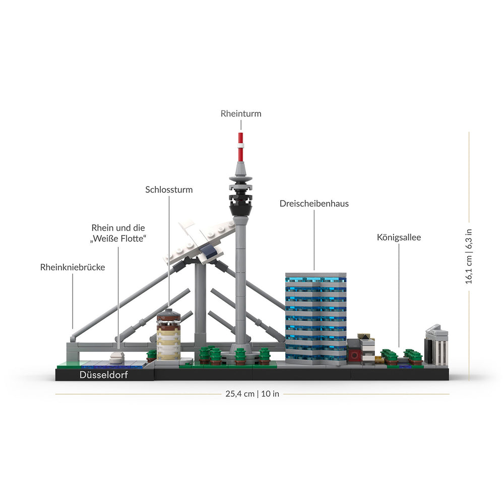 
                  
                    bricksights Düsseldorf-Set aus originalen LEGO® Steinen
                  
                