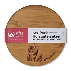 
                  
                    Wooden coasters with Düsseldorf motifs, pack of 6
                  
                